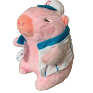 Capibara de Peluche Beisbolista - Rosa (25 cm)